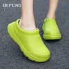 chaussures de cuisine légères noires pour hommes et femmes, pantoufles de plage en plein air, sandales de marche confortables, chaussures de cuisine à la mode