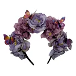Bandeau à fleurs bohème tendance, Faux Floral, Style ethnique, couronne florale, cerceau pour cheveux, coiffure papillon pour fête de mariage