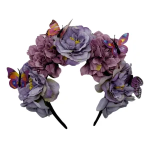 Bandeau à fleurs bohème tendance, Faux Floral, Style ethnique, couronne florale, cerceau pour cheveux, coiffure papillon pour fête de mariage