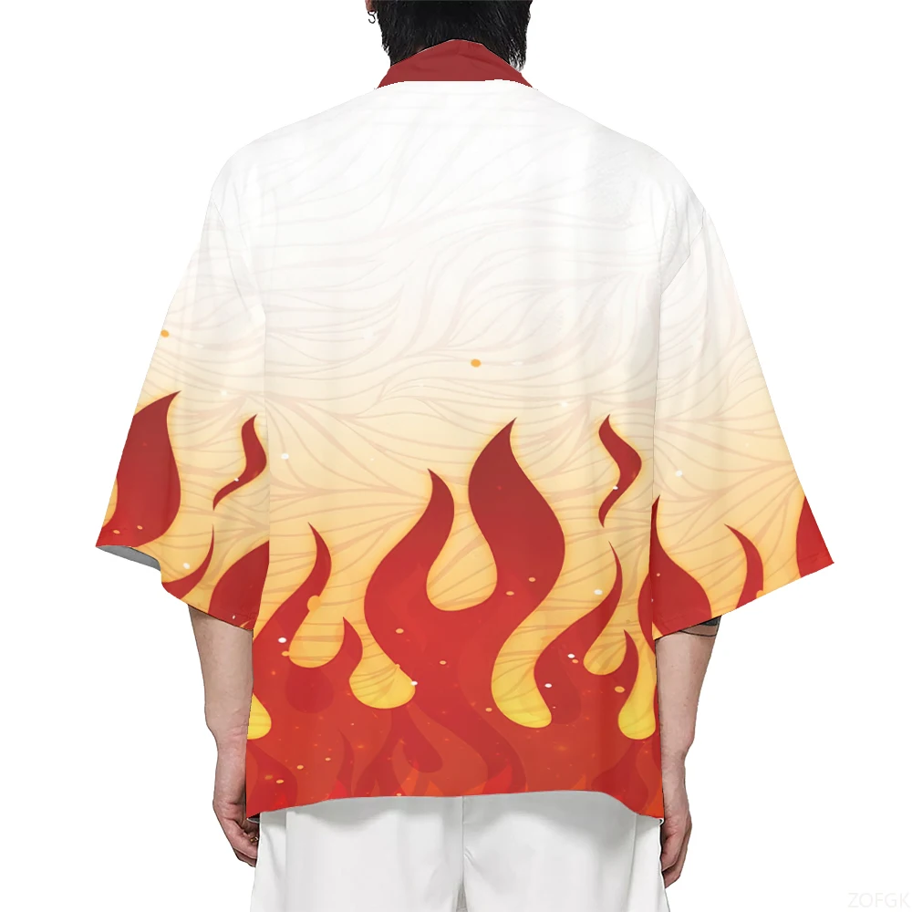 kimono japonais pour hommes et femmes, costumes de cosplay anime, symbole de flamme, cardigan pour adolescents, cape, pyjama hanbok, nouveaux vêtements traditionnels 2024 kimono japonais pour hommes et femmes, costumes de cosplay anime, symbole de flamme, cardigan pour adolescents, cape, pyjama hanbok, nouveaux vêtements traditionnels 2024