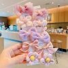 10 dessins de fleurs à nœud adorables et de style doux, avec une forte élasticité, sans endommager les cheveux, adaptés aux queues de cheval