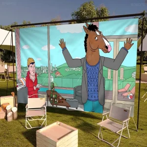 BOJACK HORSEMAN bannière Art impression drapeau mural japonais Anime tenture murale décor à la maison BOJACK HORSEMAN bannière Art impression drapeau mural japonais Anime tenture murale décor à la maison