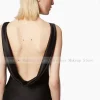 robe de soirée moderne en satin noir à pois en mousseline de soie, dos nu, sexy, sirène, sans manches, trompette, robes de soirée formelles pour femmes