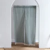 rideau de porte en coton et lin de style japonais, rideau de séparation rayé jacquard pour cuisine, salon, chambre à coucher, rideau décoratif