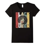 T-Shirt Afro Noir avec Cheveux Naturels pour Homme Streetwear en Coton Imprimé, Été