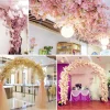 branches de fleurs de cerisier artificielles en soie sakura, 5 pièces, bricolage, décoration murale de fond de mariage, fête, maison, salon