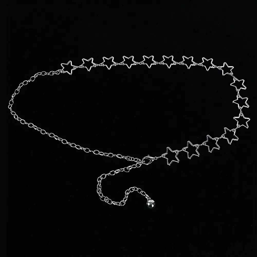 chaîne de taille étoile de style japonais, punk, chaîne en or y2k, ceinture de luxe réglable pour femmes chaîne de taille étoile de style japonais, punk, chaîne en or y2k, ceinture de luxe réglable pour femmes