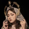serre tête soleil dieu halo bandeau étoile perle cosplay cerceau de cheveux costume d'halloween couronne baroque en or dames/filles