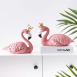 Ornement décoratif flamant rose en résine, figurine d&rsquo;Auckland, décor de bureau à domicile, artisanat de mariage, cadeaux d&rsquo;anniversaire