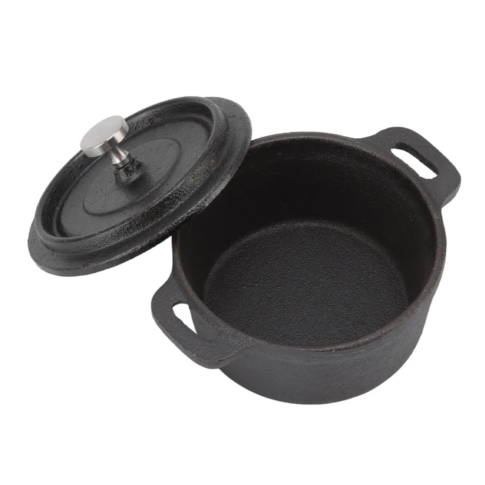 marmite en fonte avec couvercle, double cuisinière traditionnelle épaissie, poignée pour cuisson lente, outil de cuisine pour pâtes marmite en fonte avec couvercle, double cuisinière traditionnelle épaissie, poignée pour cuisson lente, outil de cuisine pour pâtes