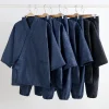 samue ensemble de vêtements de travail traditionnels japonais, veste et pantalon, moines bouddhistes, dahs, vermont, bouddhisme, vêtements de travail de jardinage, 2 pièces