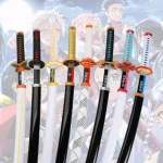 Arme de Cosplay Demon Slayer Katana, Mitsuri Shinobu, dieu du feu blanc, Tanjiro, jouet en bois, épée, accessoires de personnage d’anime Arme de Cosplay Demon Slayer Katana, Mitsuri Shinobu, dieu du feu blanc, Tanjiro, jouet en bois, épée, accessoires de personnage d’anime