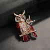 broche hibou rétro exquise, 1 pièce, accessoires de bijoux gothiques polyvalents, cadeau de fête d'anniversaire, sac pour vêtements quotidiens, décoration tendance