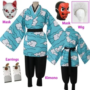 Uniforme de Dessin Animé Kamado Tanjirou Urokodaki pour Homme, Kimono pour Halloween Uniforme de Dessin Animé Kamado Tanjirou Urokodaki pour Homme, Kimono pour Halloween
