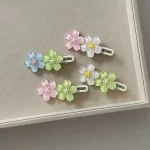 Épingle à cheveux fleur fraîche d&rsquo;été pour filles douces, pinces latérales Sakura, pinces à frange pour femmes, vêtements de sauna, accessoires pour cheveux