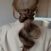 femme coréenne grand élégant soie élastiques bandeau de cheveux filles couleur unie chouchous cheveux cravates dames queue de cheval tenir cheveux accessoires