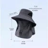chapeaux de soleil d'été protection uv casquette de pêche de chasse en plein air pour hommes femmes randonnée camping visière seau chapeau cou rabat chapeau de pêcheur