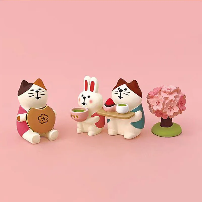 zakka fleur de cerisier mignon chat ornement fleurs d'amiral scène ins jouet à la mode bricolage résine artisanat chiffres ornements zakka fleur de cerisier mignon chat ornement fleurs d'amiral scène ins jouet à la mode bricolage résine artisanat chiffres ornements
