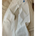 Jean Baggy Blanc Surdimensionné pour Femme, Pantalon en Denim, Style Fjjaponais des Années 2000, Y2k, Vintage, Taille Haute, Vêtements Trash Jean Baggy Blanc Surdimensionné pour Femme, Pantalon en Denim, Style Fjjaponais des Années 2000, Y2k, Vintage, Taille Haute, Vêtements Trash
