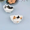 filles en céramique de dessin animé coréen, bol de chat, bols à riz ménagers, petit déjeuner pour enfants, ustensiles de cuisine à domicile, vaisselle, 4 po