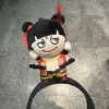 nouveau nezha dessin animé bandeau drôle en peluche poupée boules bandeau coiffure outil de fixation épingle à cheveux pour femmes enfants filles cheveux accessoires