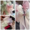 nouveau ruban lumineux fluide de 4cm, gros nœud, accessoires, pince à cheveux, boîte cadeau, emballage de fleurs, matériel fait à la main