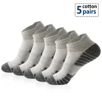 Chaussettes de course athlétiques à la cheville Chaussettes de sport coupe basse Chaussettes rembourrées respirantes pour hommes femmes 5 paires / lot de chaussettes Chaussettes de course athlétiques à la cheville Chaussettes de sport coupe basse Chaussettes rembourrées respirantes pour hommes femmes 5 paires / lot de chaussettes
