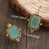 boucles d'oreilles vintage élégantes avec pendentif en perles géométriques pour femmes, piercing suspendu exquis, bijoux de mariée, cadeau