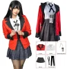 costume de cosplay anime kakegurui jabami yumeko, costume d'halloween sayaka, joueur compulsif, uniforme jk pour écolières japonaises, halloween cos