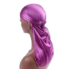 mode pré attaché soie durag élastique polyester turban hijab réglable pirate chapeau hommes femmes