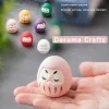 artisanat japonais coloré de beurre de daruma en céramique, porte bonheur, ornement de fortune, paysage, décor de bureau à la maison, cadeaux miniatures, accessoires