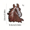 tête de cheval adhésif broderie tissu autocollant sueur sang cheval licorne style ethnique bricolage vêtements accessoires trou broderie