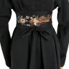 style chinois ceinture brodée kimono ceinture de cravate rétro satin traditionnel hanfu robe ceinture femmes obi yukata robe corset