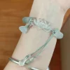style chinois imitation jade bambou perle bracelet pendentif charme bijoux femmes antique ethnique bracelet lotus perlé bracelet cadeau