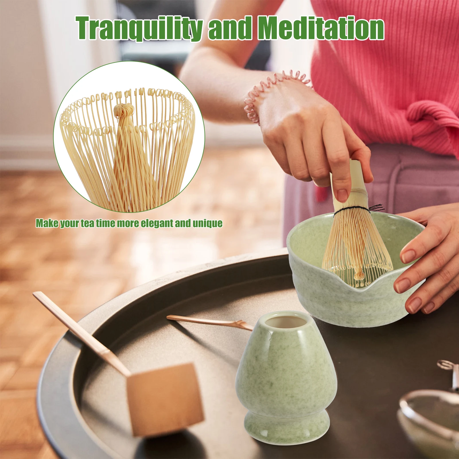 kit de cérémonie matcha pour cérémonie du thé japonaise, bol matcha traditionnel, fouet, cuillère à thé, passoire à poudre matcha, service à thé matcha kit de cérémonie matcha pour cérémonie du thé japonaise, bol matcha traditionnel, fouet, cuillère à thé, passoire à poudre matcha, service à thé matcha