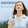2025 nouveau mini ventilateur portatif ventilateur portatif avec affichage led et lampe de poche 3 vitesses usb ventilateur de batterie rechargeable