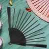Cadre d&rsquo;éventail chinois à main, pour bricolage, artisanat, squelette d&rsquo;éventail pliable, nervures japonaises et chinoises pour la couture, décoration murale artistique