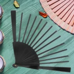 Cadre d&rsquo;éventail chinois à main, pour bricolage, artisanat, squelette d&rsquo;éventail pliable, nervures japonaises et chinoises pour la couture, décoration murale artistique