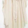 kondala vintage chic femmes robe rayé ample col en v ceintures à lacets longue robe kimono nouvelle mode 2024 automne robe ample