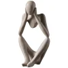 statue de penseur abstrait nordique, figurine en résine, décoration de bureau et de maison, sculpture artisanale faite à la main, art moderne