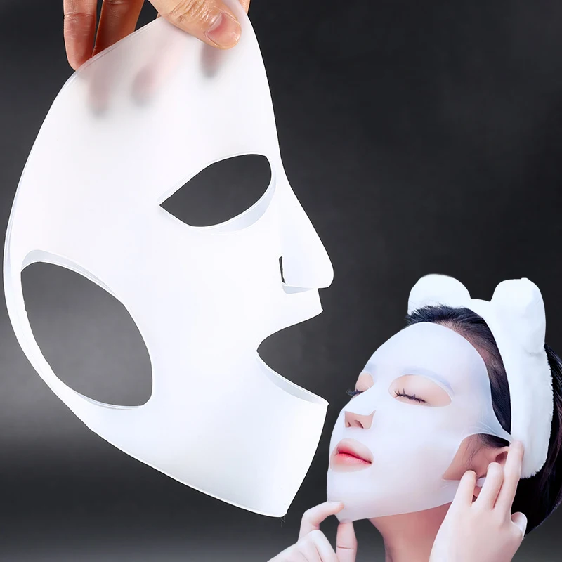 Couverture de masque en Silicone, masque fixe monté sur l’oreille pour hydrater et absorber l’essence, outil de soins du visage réutilisable Couverture de masque en Silicone, masque fixe monté sur l’oreille pour hydrater et absorber l’essence, outil de soins du visage réutilisable