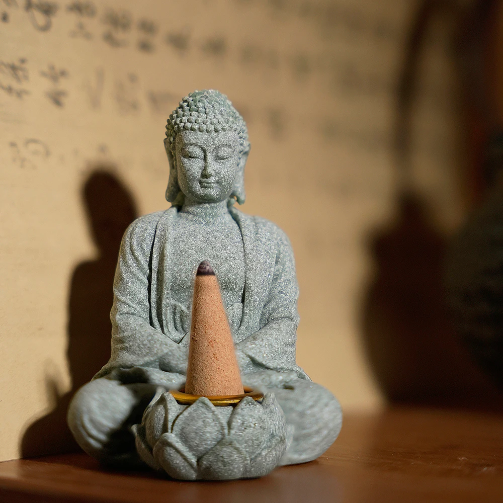 décorations d'aromathérapie pour la maison, nouveaux ornements chinois pour salon, thé zen, artisanat de bureau, petite sculpture de bouddha assise décorations d'aromathérapie pour la maison, nouveaux ornements chinois pour salon, thé zen, artisanat de bureau, petite sculpture de bouddha assise