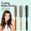 manche en bois dents en nylon brosse circulaire peigne à rouleau bouclé racine de cheveux moelleux cheveux raides peigne multifonctionnel pour hommes et femmes
