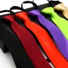 nouveau cravate pré attachée pour filles garçons enfant maigre fermeture éclair paresseux cravates enfants rouge couleur unie mince étroit marié fête