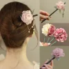 Baguettes à cheveux Style chinois, épingle à cheveux florale, bâton de fée, accessoire de bijoux de cheveux traditionnels pour femmes et filles