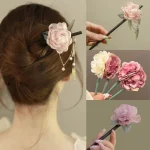 Baguettes à cheveux Style chinois, épingle à cheveux florale, bâton de fée, accessoire de bijoux de cheveux traditionnels pour femmes et filles