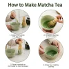 ensemble matcha abun 2x, service à thé japonais comprenant un bol matcha avec bec, un support matcha, une cuillère matcha en bambou et en bambou