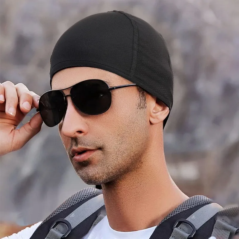petite casquette en tissu à séchage rapide pour l'équitation, doublure de casque de moto, sports de plein air, casquette de protection respirante, accessoires universels pour casque petite casquette en tissu à séchage rapide pour l'équitation, doublure de casque de moto, sports de plein air, casquette de protection respirante, accessoires universels pour casque