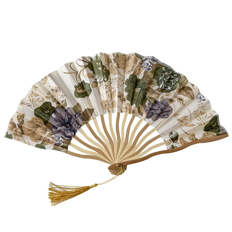 Éventail pliant en soie de style japonais chinois, éventail de mariage, cadeaux artistiques, éventail à main de danse, éventail de fleurs pliable en bambou vintage Éventail pliant en soie de style japonais chinois, éventail de mariage, cadeaux artistiques, éventail à main de danse, éventail de fleurs pliable en bambou vintage