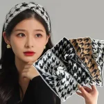 Bandeau pied-de-poule pour femmes, accessoires pour cheveux, Style à large bord, cerceau pour cheveux, lunette, bandeaux à la mode